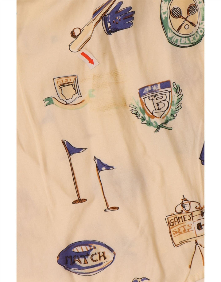 Мужская рубашка с коротким рукавом BARONI, белая, вискоза, большой размер