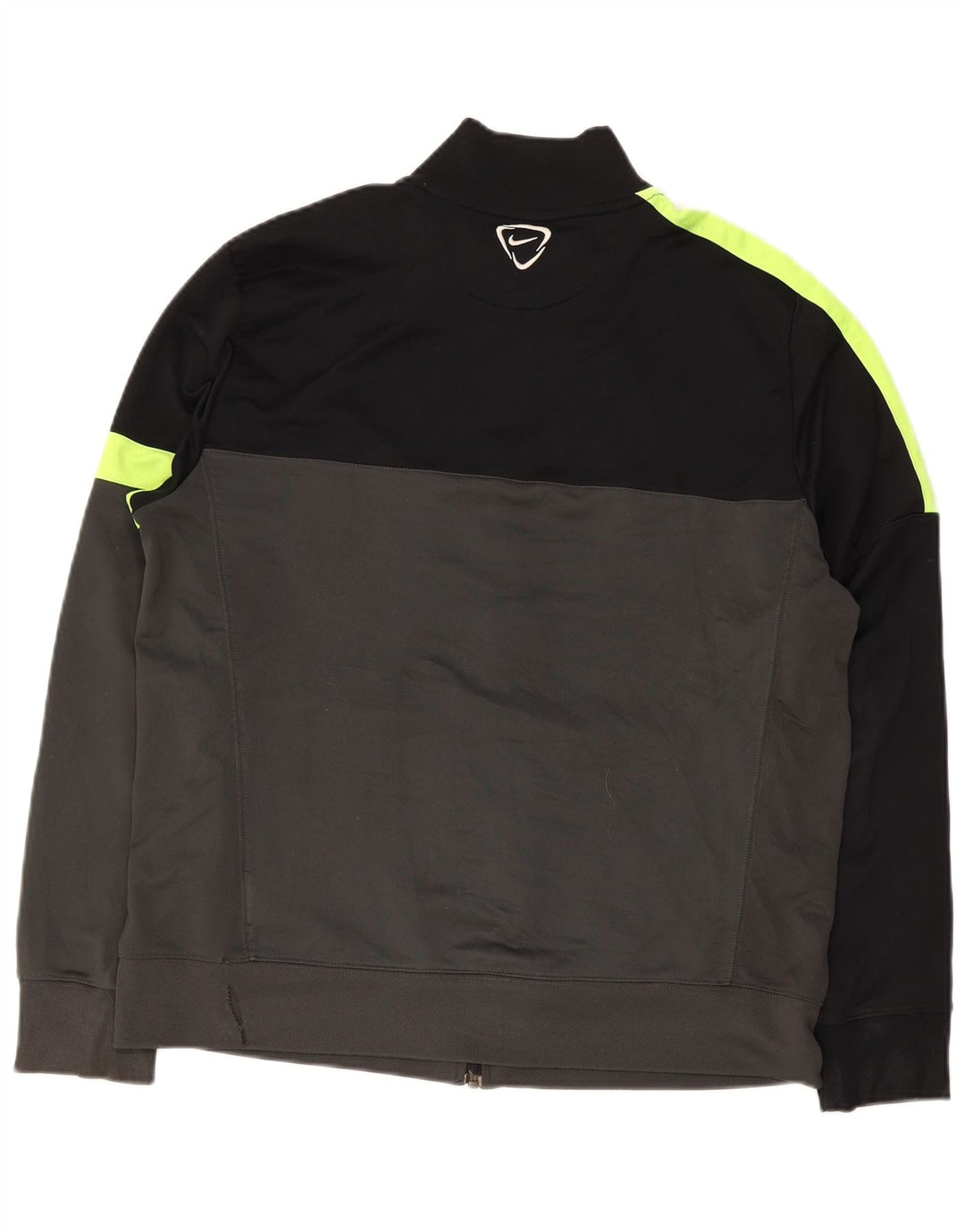 Мужская спортивная куртка Nike Dri Fit XL, серая, полиэстер с цветными блоками