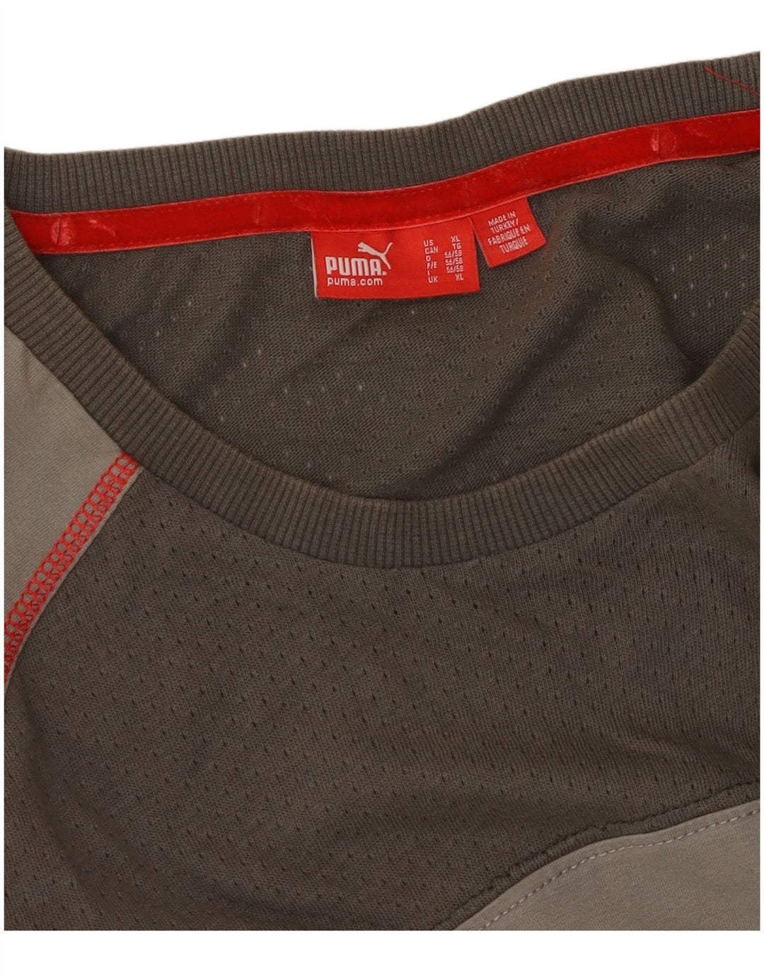 Мужская футболка с рисунком Puma Ducati Top XL серая с цветными блоками