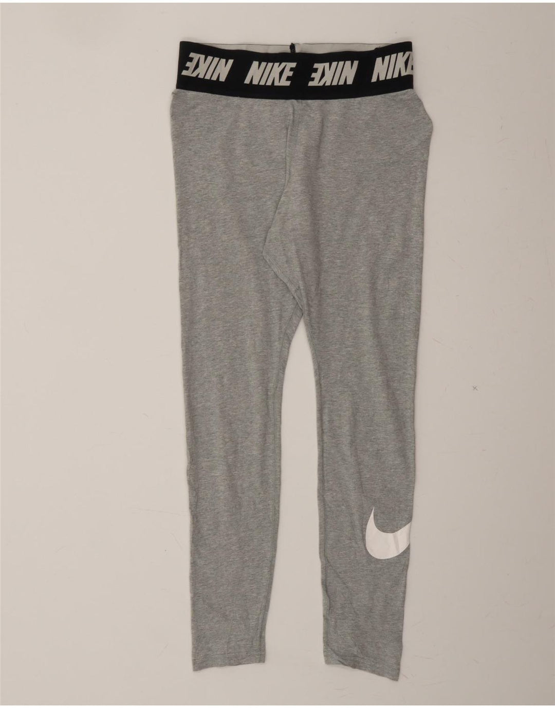 NIKE Womens Graphic Leggings UK 12 Medium  Grey Cotton Vintage Nike and Second-Hand Nike from Messina Hembry 