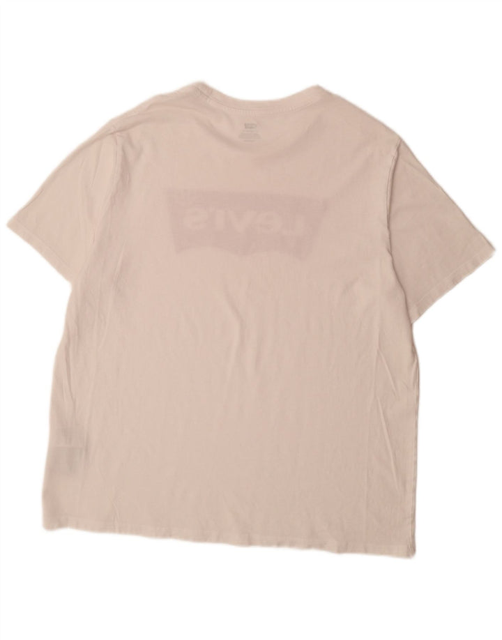 Мужская футболка с рисунком LEVI'S, топ XL, белый хлопок