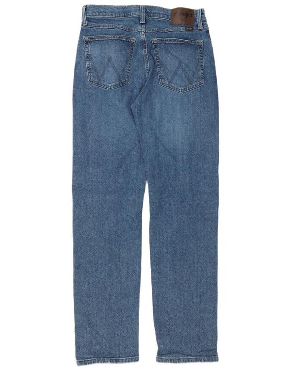 Мужские прямые джинсы Wrangler стандартного кроя W32 L34, синие, хлопок