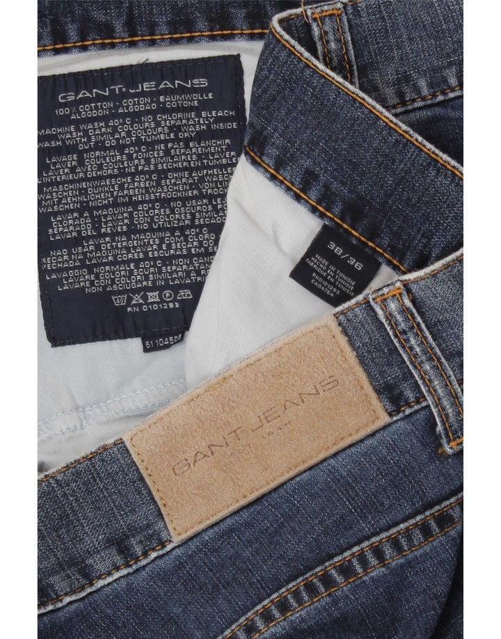Мужские прямые джинсы Gant W38 L36, синий хлопок