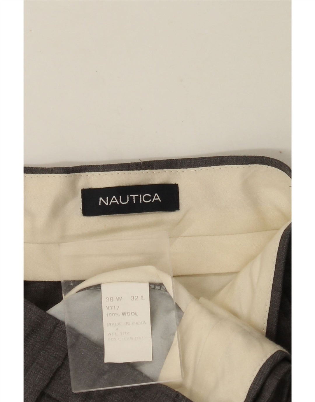 Мужские костюмные брюки NAUTICA W38 L32 серые, шерстяные