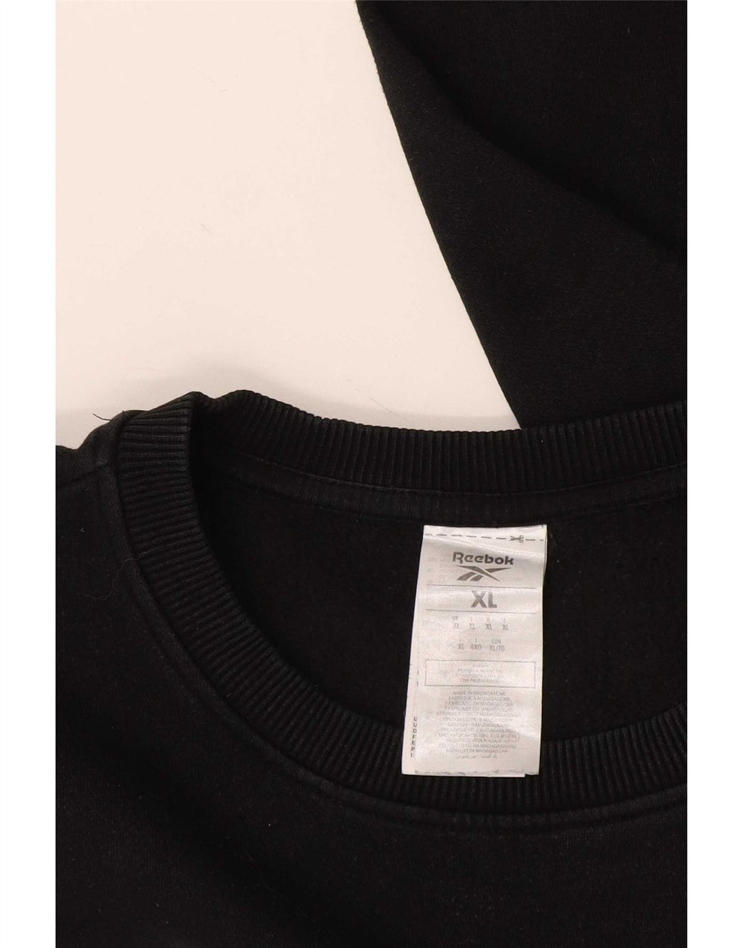 Мужской свитшот с рисунком Reebok XL, черный хлопок