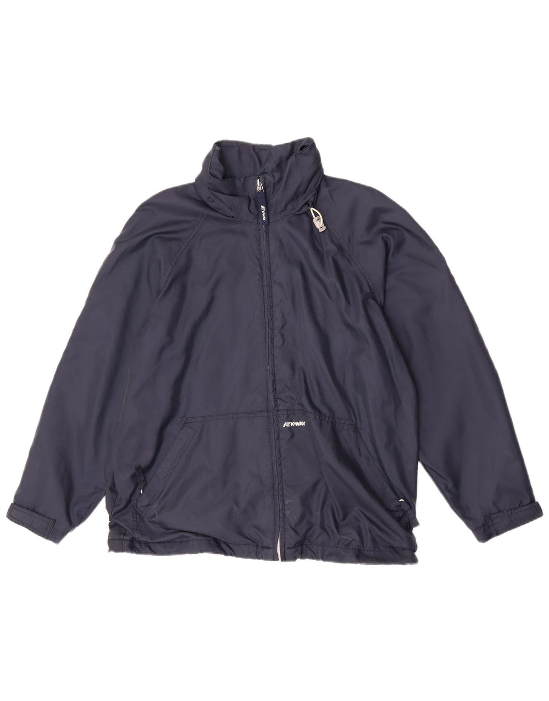 Женская ветровка K-Way с капюшоном UK 14 Medium Navy Blue