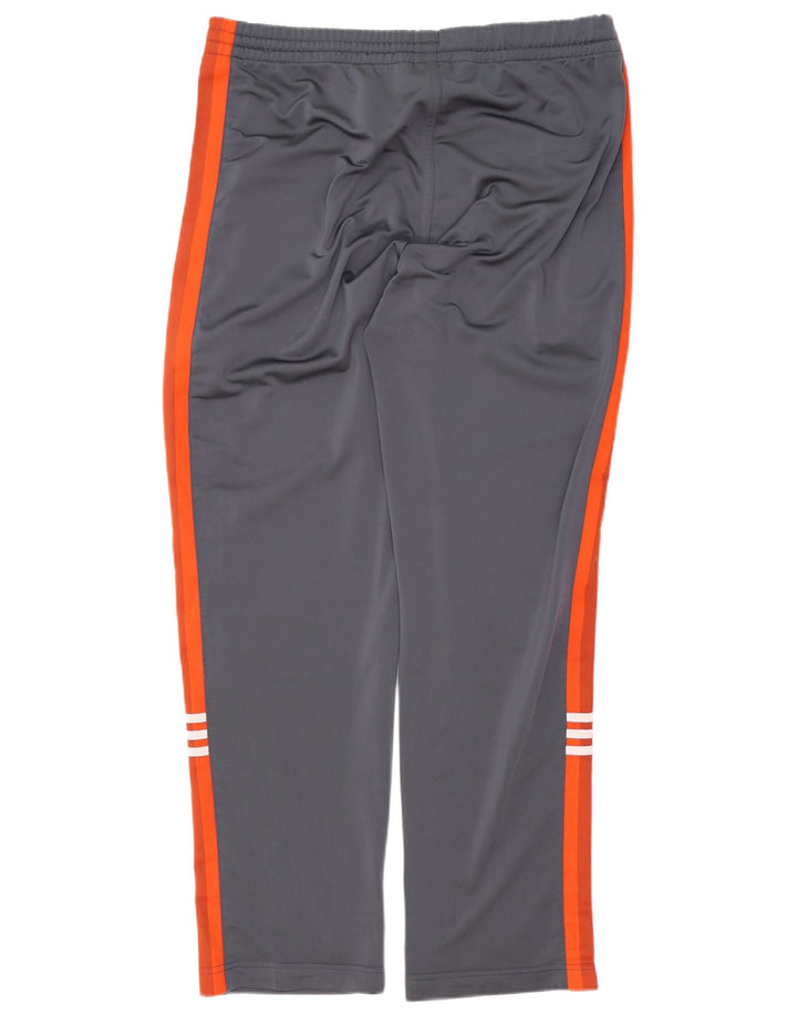 Мужские спортивные брюки Adidas UK 38/40, средний серый полиэстер с цветными блоками