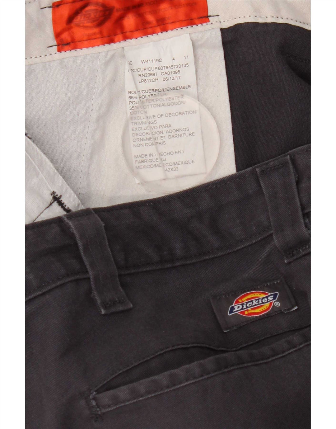 Мужские прямые брюки-чиносы Dickies W42 L32 темно-синие из полиэстера