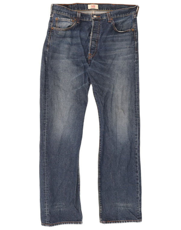 Мужские прямые джинсы Levi's 501 W36 L32 синие, хлопок