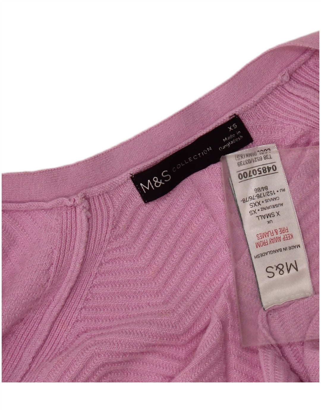 Женский открытый кардиган MARKS & SPENCER UK 10, маленький розовый шеврон