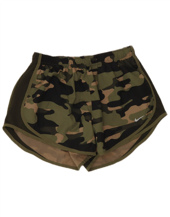 Женские спортивные шорты NIKE Dri Fit UK 14, большие размеры, камуфляжный полиэстер цвета хаки