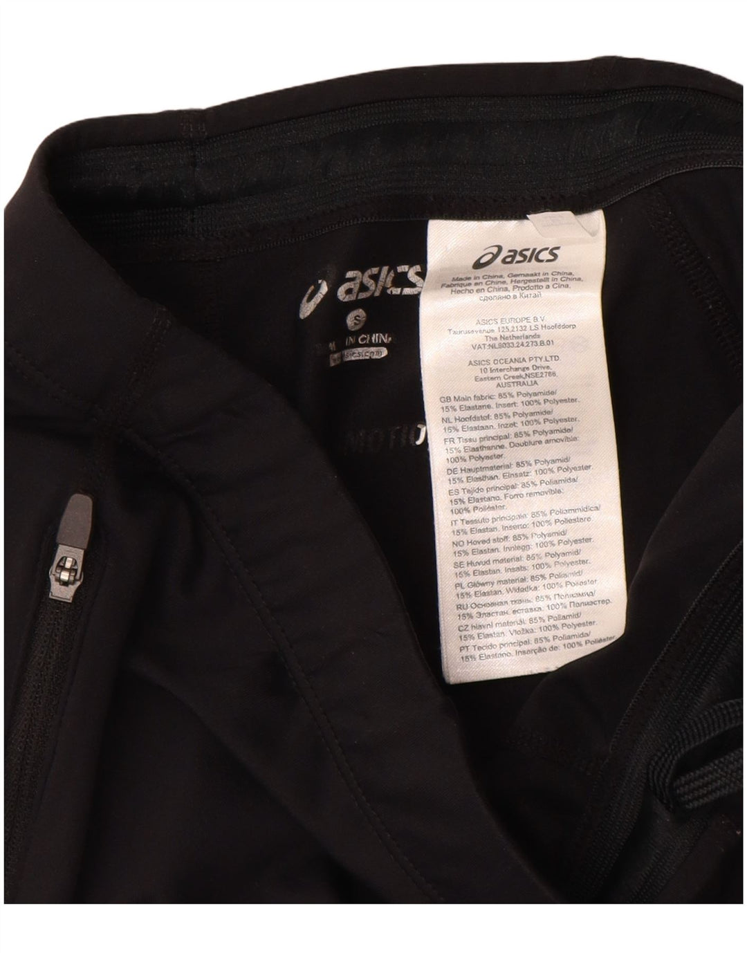Женские леггинсы Asics UK 8, маленькие черные, из полиамида с геометрическим рисунком