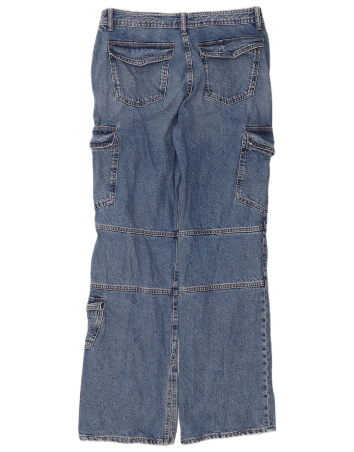 Женские прямые джинсы карго Zara EU 40 Medium W30 L31, синие, хлопок