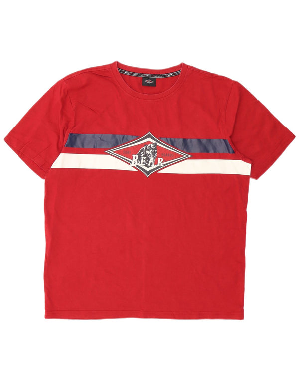 Мужская футболка с рисунком Bear Top XL, красный хлопок
