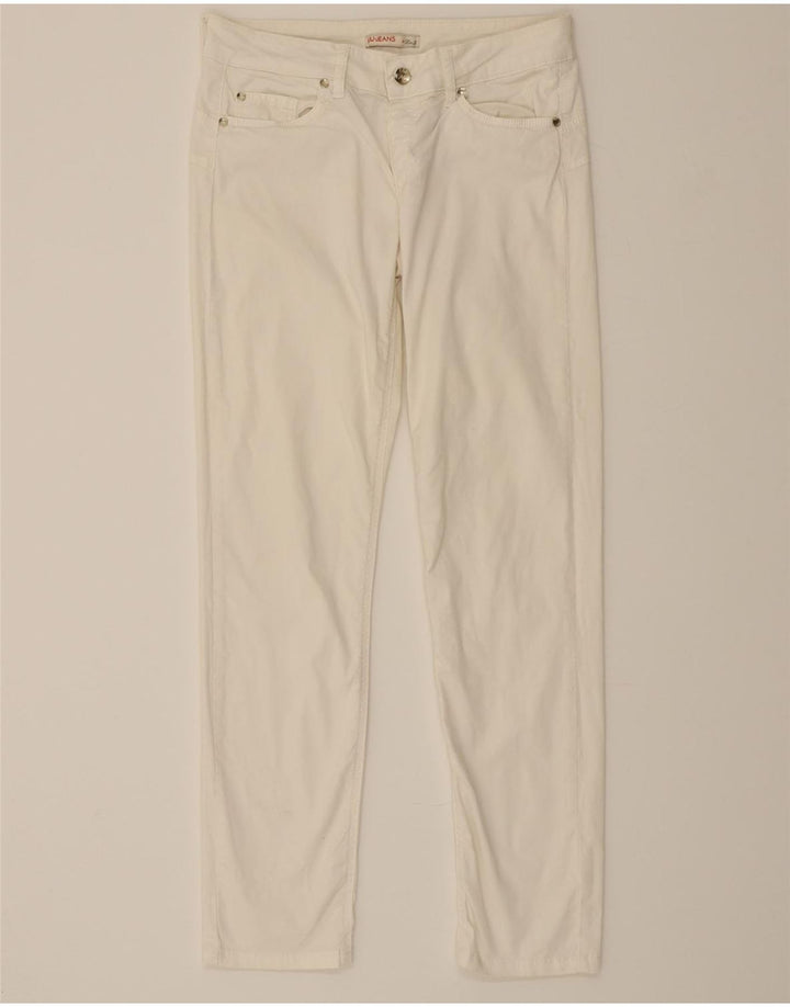 LIU JO Womens Straight Casual Trousers W30 L29 White Vintage Liu Jo and Second-Hand Liu Jo from Messina Hembry 