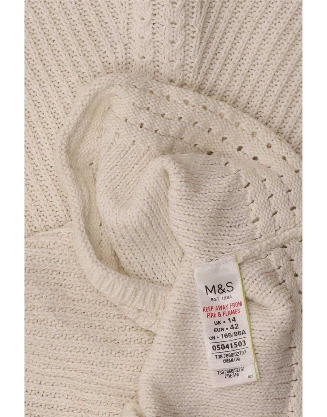 Женский джемпер с вырезом «лодочка» Marks & Spencer UK 14, средний, белый