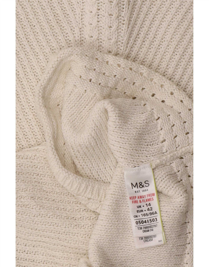Женский джемпер с вырезом «лодочка» Marks & Spencer UK 14, средний, белый
