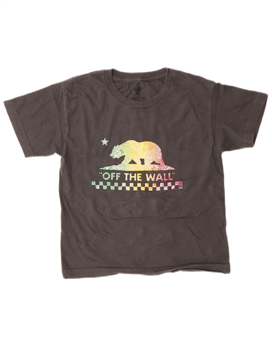 Футболка с рисунком Vans для мальчиков, 8–9 лет, маленький серый цвет