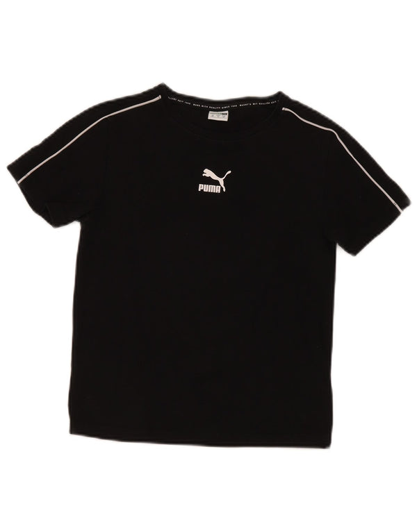 Футболка Puma для мальчиков, топ 9-10 лет, XS, черный хлопок