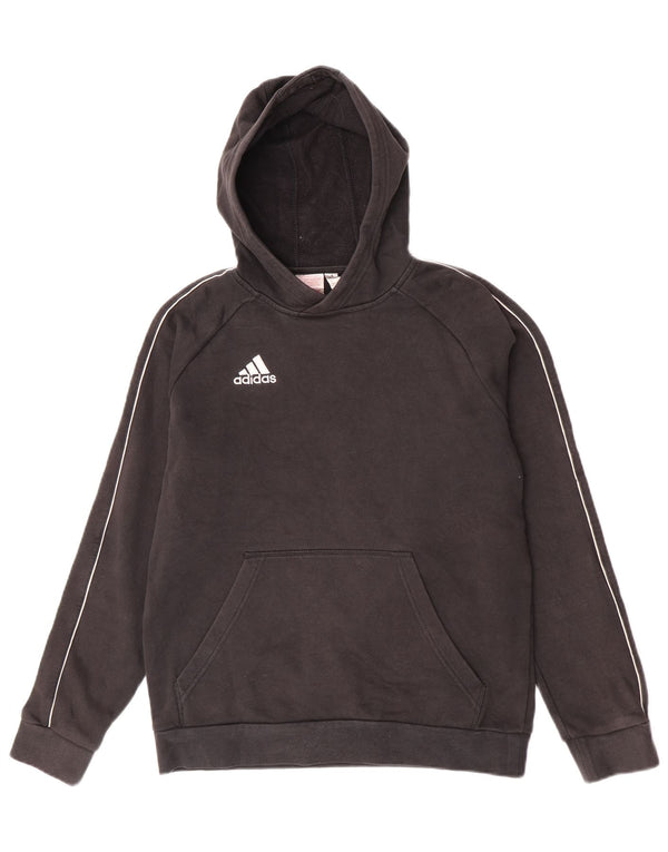 Джемпер с капюшоном Adidas для мальчиков 15-16 лет, размер XL, черный хлопок