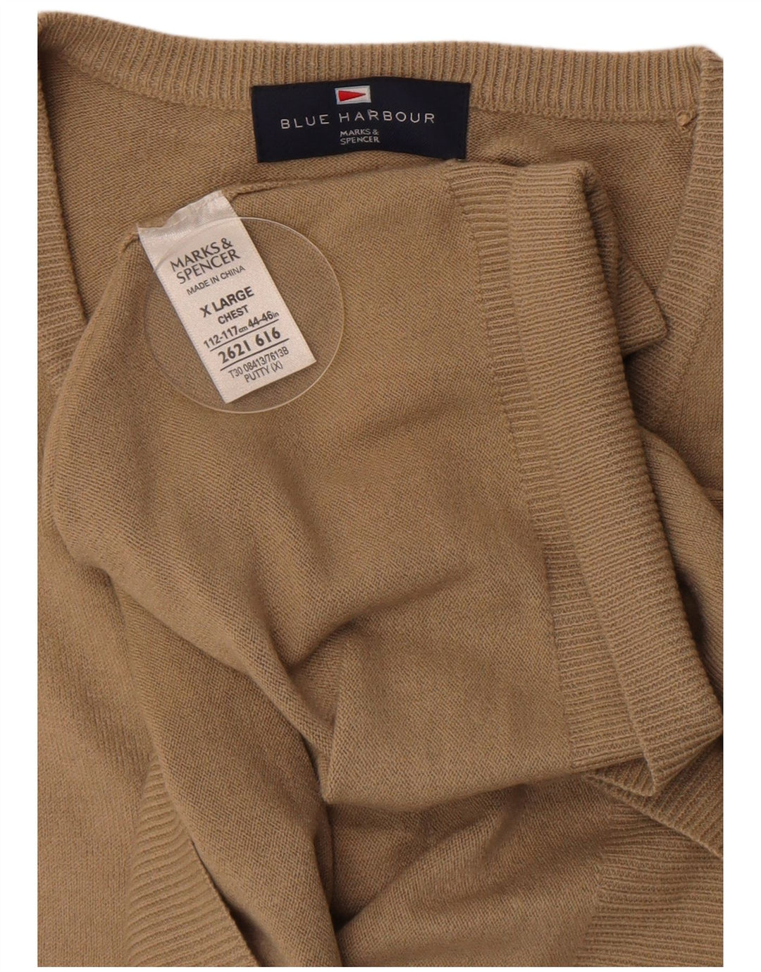 Мужская майка Marks & Spencer Blue Harbour Vest XL, бежевый акрил