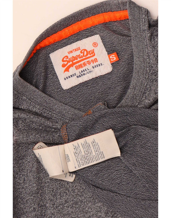 Мужская футболка Superdry, маленький серый хлопок с крапинками