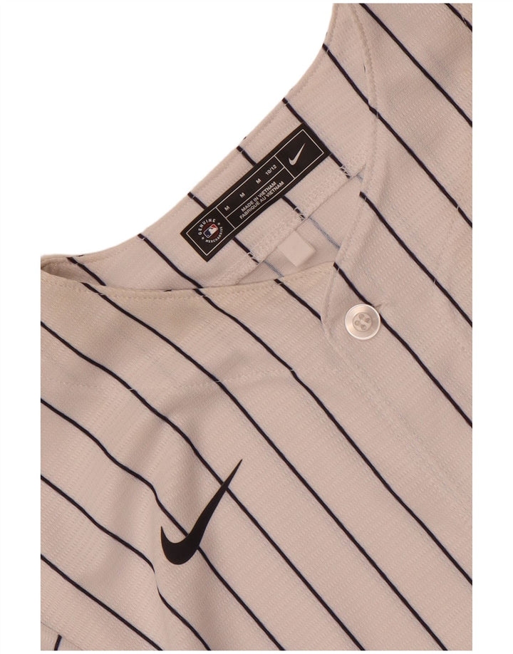 Майка НБА с графикой Nike для мальчиков, 10–11 лет, средний полиэстер в белую полоску