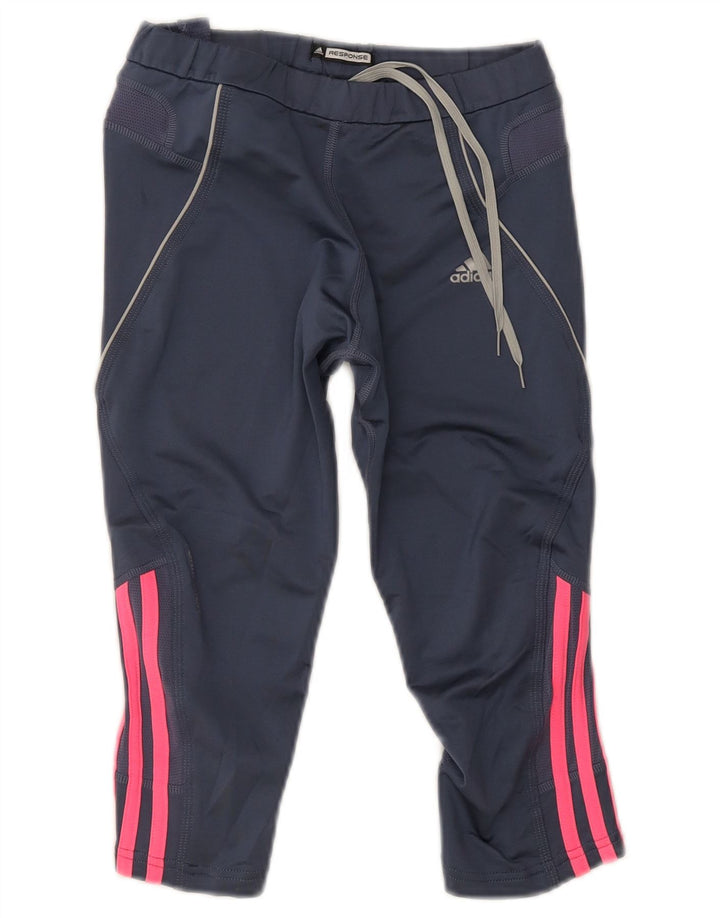 Леггинсы-капри Adidas Womens Response UK 12, средний темно-синий, полиэстер
