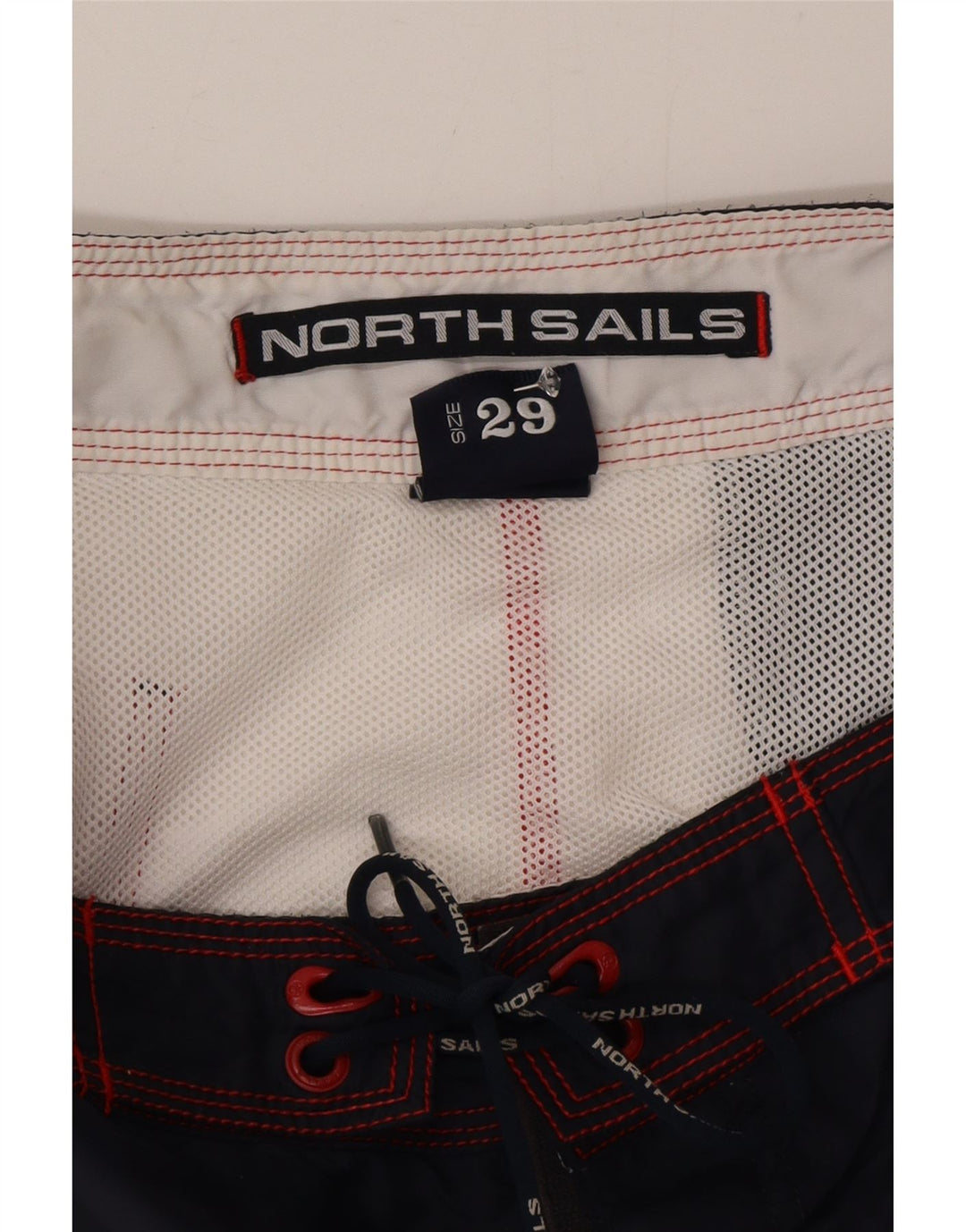 Мужские шорты для плавания North Sails с графическим рисунком, маленькие красные, из полиамида с цветными блоками