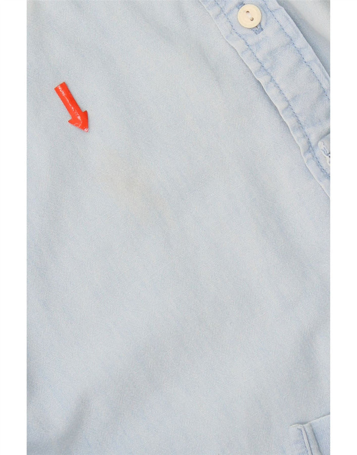 Мужская джинсовая рубашка Levi's из хлопка среднего синего цвета