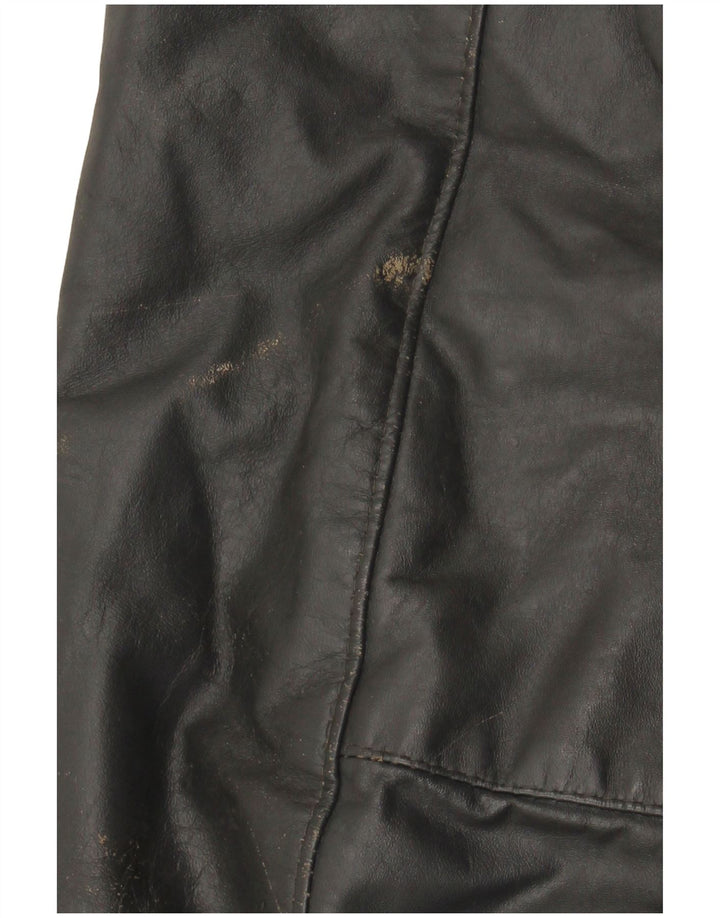 Мужская кожаная куртка VINTAGE UK 40, большая серая кожаная