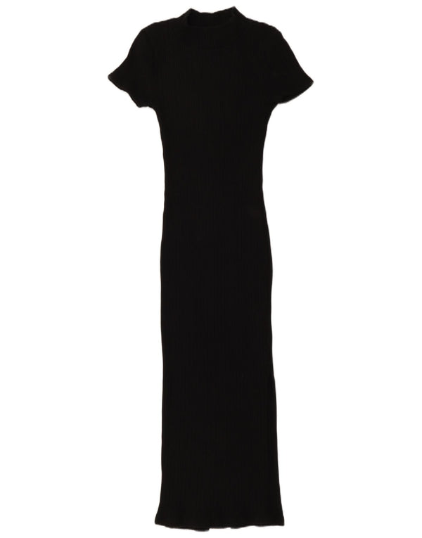 Женское платье макси Topshop UK 6 XS, черный хлопок