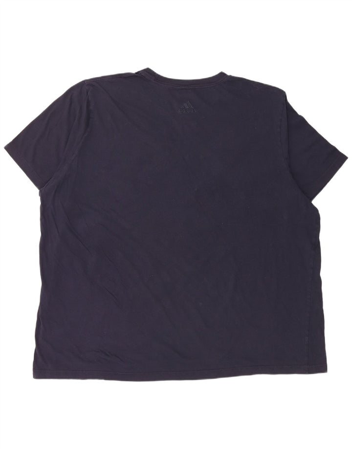 ADIDAS Мужская футболка с рисунком Top 3XL Темно-синий хлопок