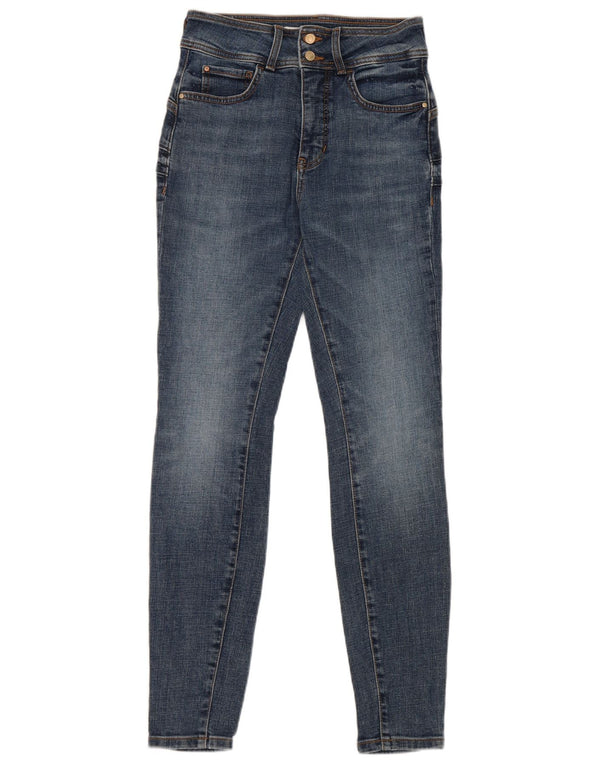 Женские джинсы скинни Guess с высокой талией W27 L28, синие, хлопок