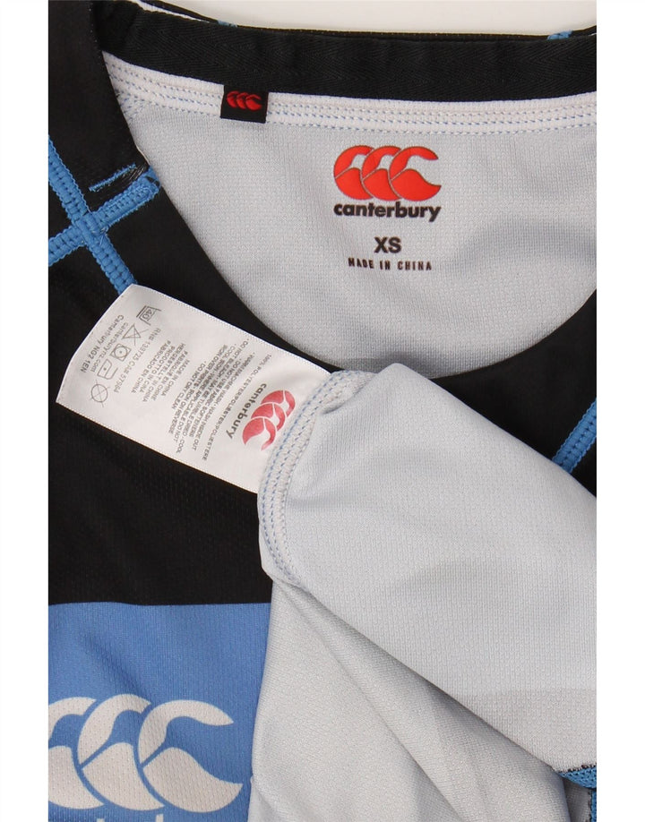 CANTERBURY Мужская футболка Top XS из полиэстера в синюю полоску