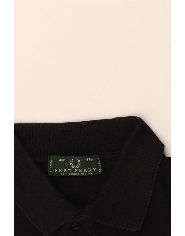 Мужская рубашка поло Fred Perry, большой черный хлопок