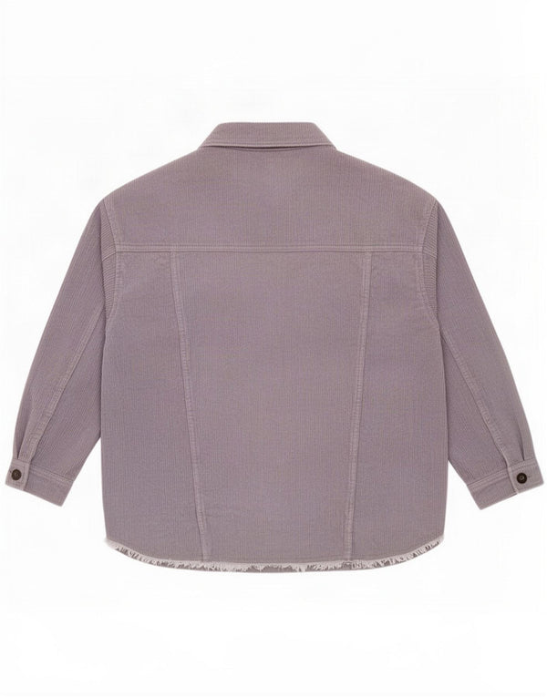 Женская вельветовая куртка оверсайз Zara UK 6 XS, фиолетовый хлопок