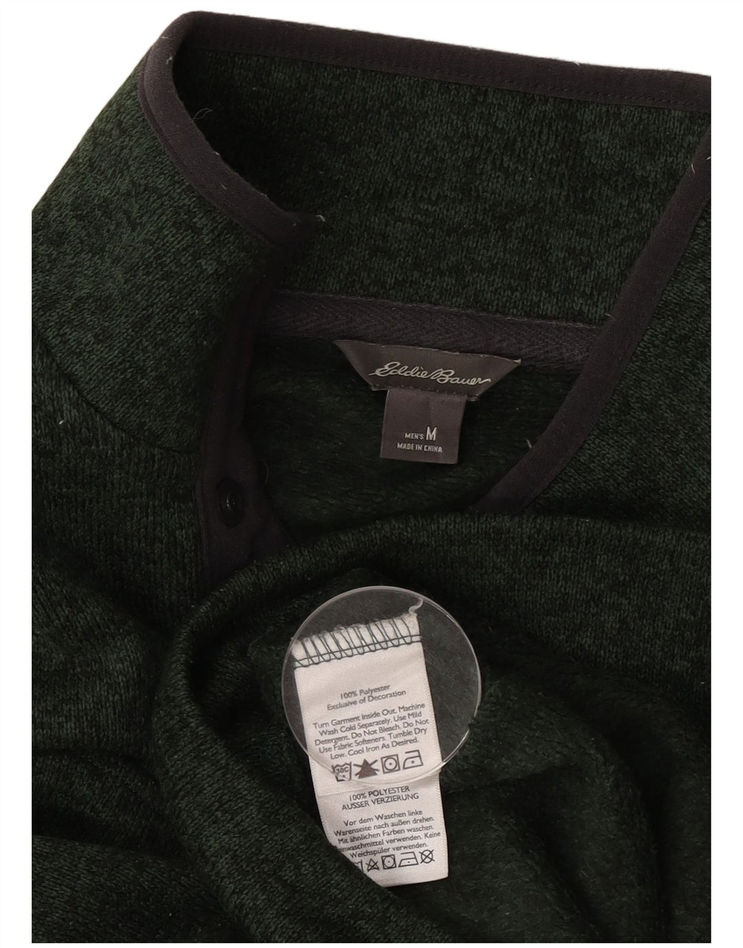Мужской свитшот с воротником на пуговицах Eddie Bauer, средний зеленый в крапинку
