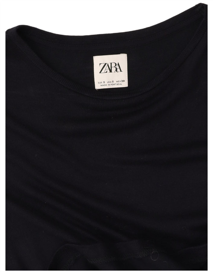 Мужская футболка ZARA, маленькая, черная
