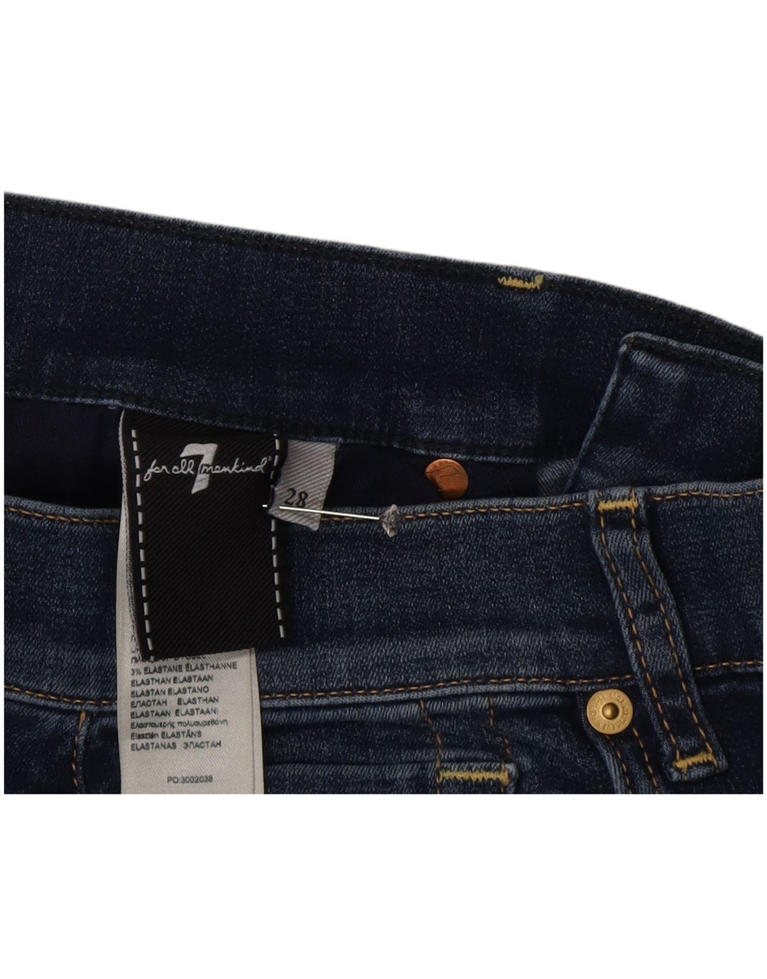 Женские джинсы Bootcut 7 For All Mankind W28 L34, синий хлопок
