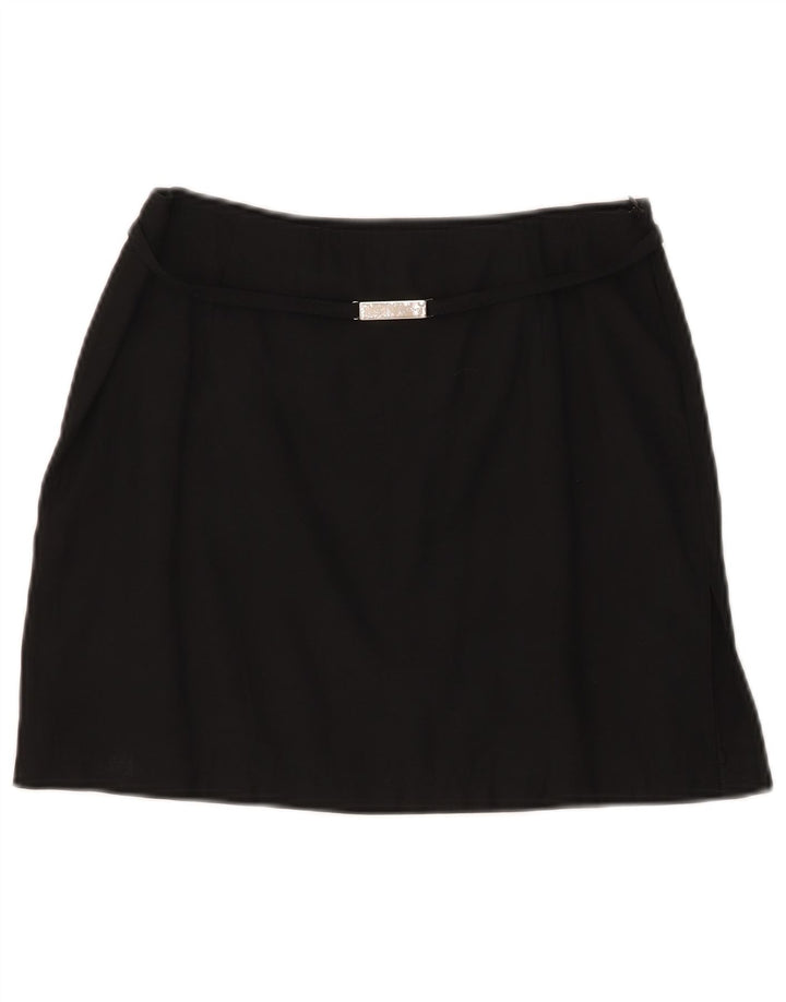 Moschino Женская мини-юбка IT 40 Small W27 Черный ацетат