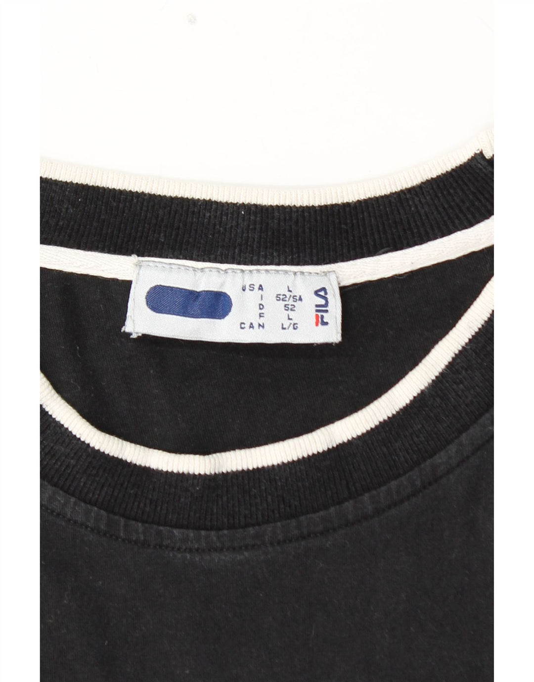 Мужская футболка с рисунком FILA, большая черная