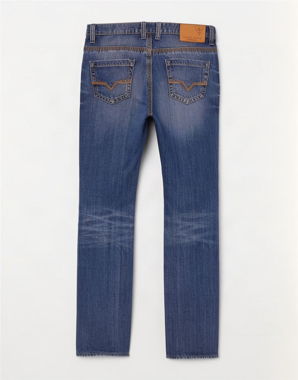 Мужские прямые джинсы Guess W30 L33 синие, хлопок