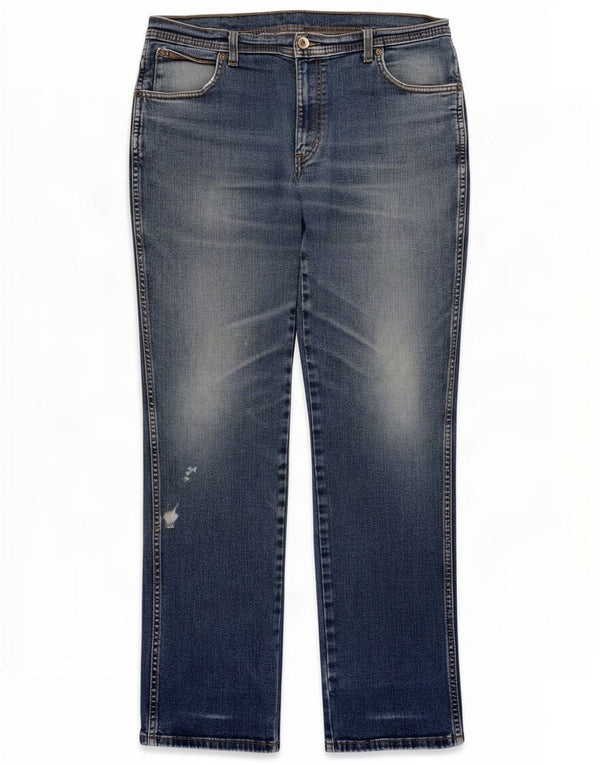 Мужские прямые джинсы Wrangler Texas W36 L34, синий хлопок