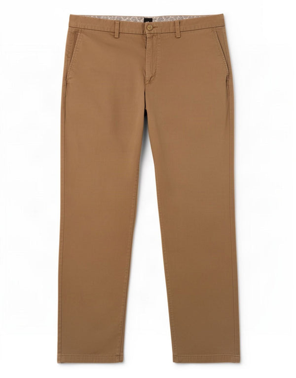 Мужские прямые брюки-чиносы Hugo Boss IT 52 XL W36 L30 Хаки Хлопок