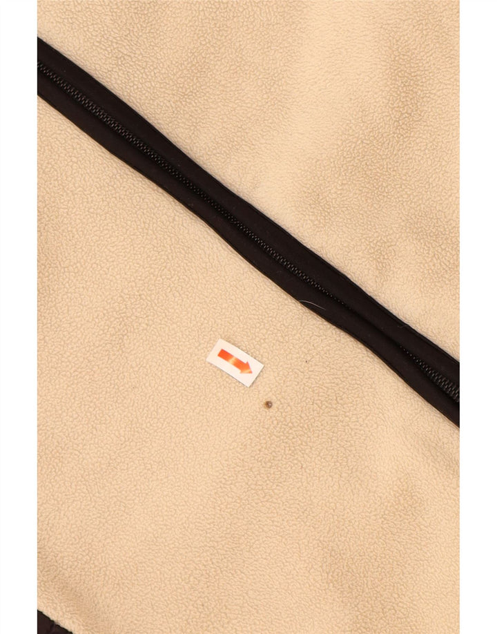 Женская флисовая куртка NAPAPIJRI UK 14, большой размер, бежевый полиэстер с цветными блоками