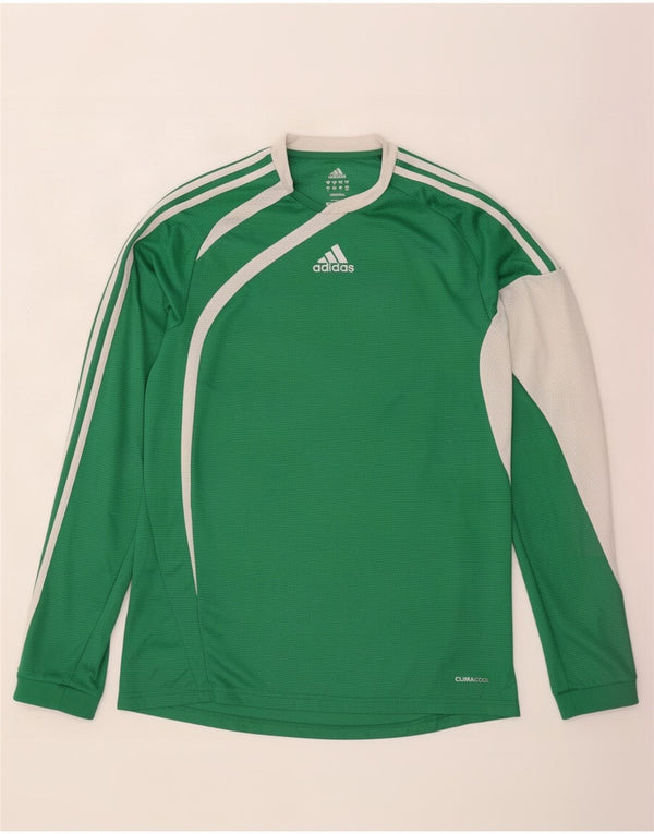 Adidas Mens Clima 365 Топ с длинным рукавом, средний зеленый, полиэстер с цветными блоками