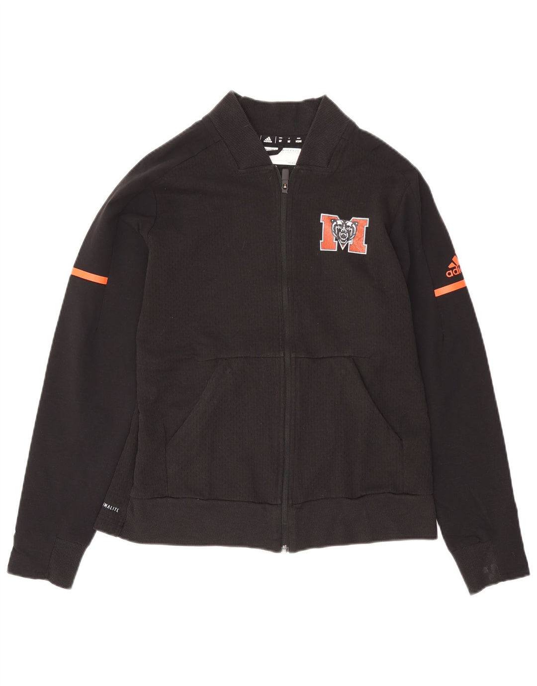 Женский спортивный костюм ADIDAS Climalite Graphic Top Jacket UK 12/14, средний черный