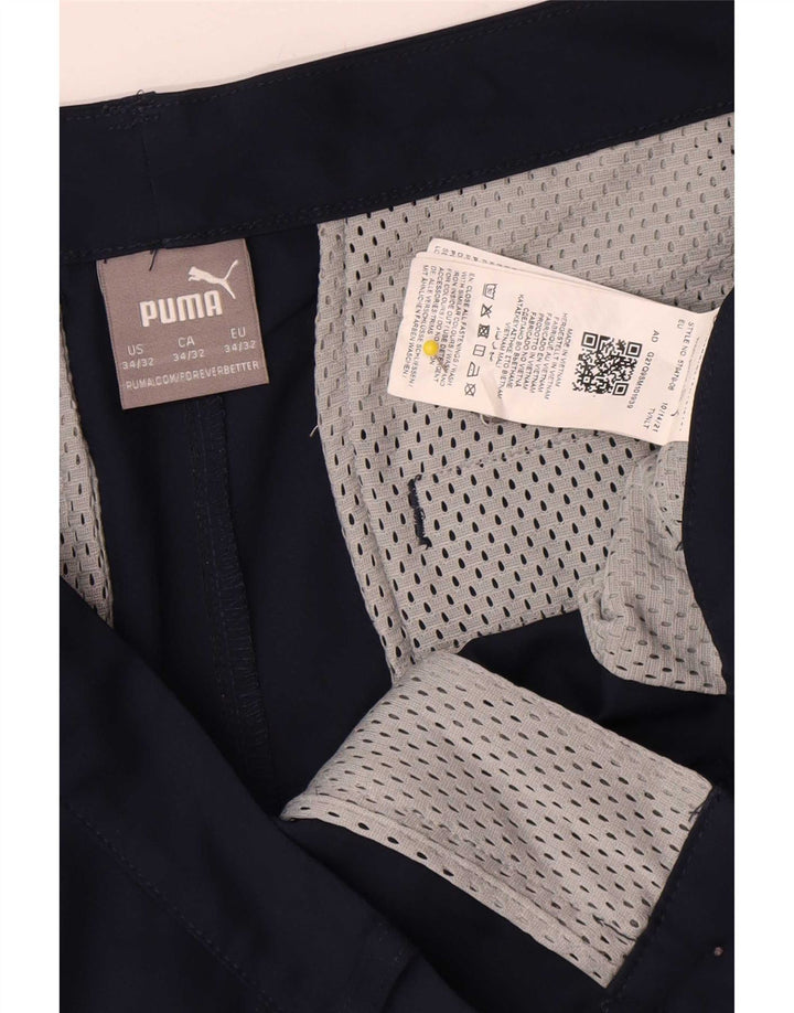 Мужские прямые брюки-чиносы Puma W34 L32 темно-синие из полиэстера