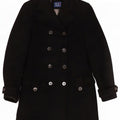 Trussardi Jeans Женское двубортное пальто IT 42 Medium Black Wool